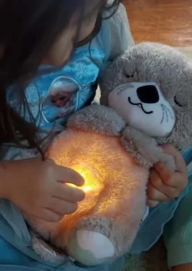 Breathing Teddy Bear with Soothing Music — Calming Comfort Plush Toy